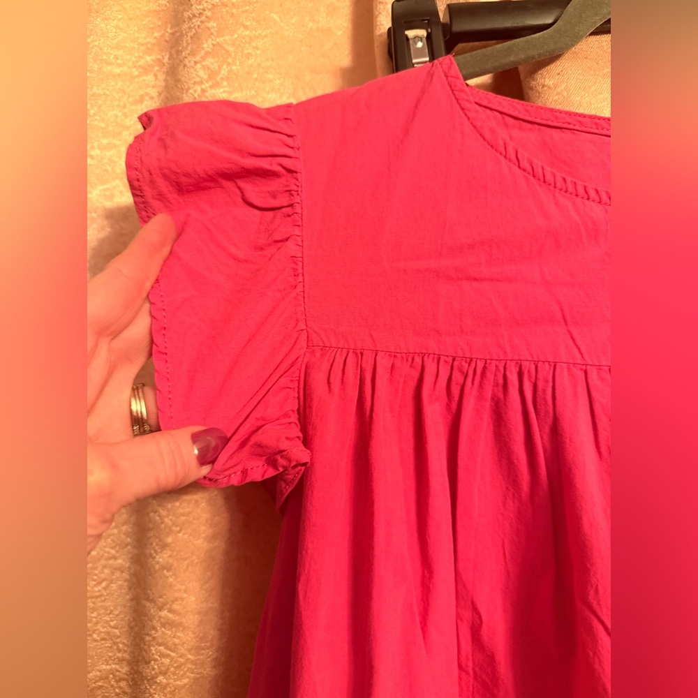 Bright pink Easel Tiered Dress - Picture 6 of 8